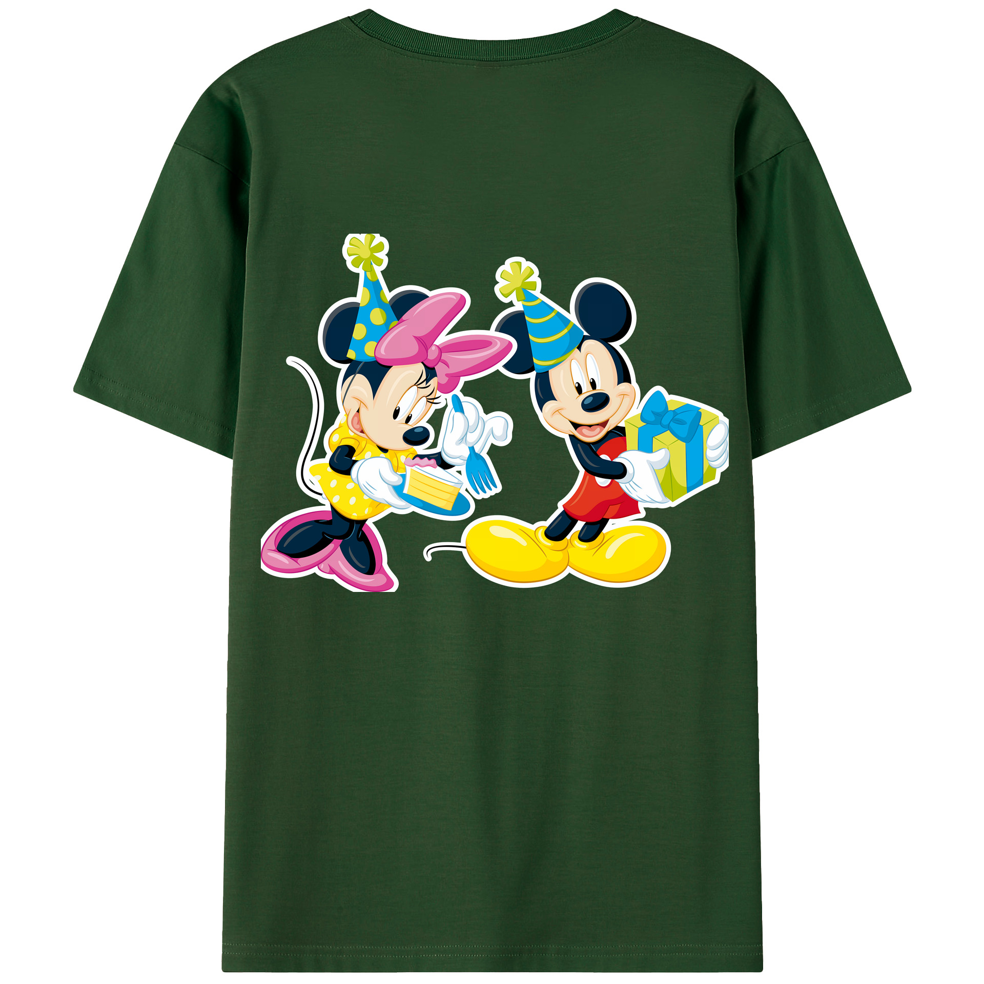 （画像用） ミッキーマウス Mickey Mouse 綿100％半袖Tシャツ（背面プリント）